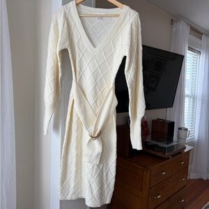 Sweater dress size small/ cream
